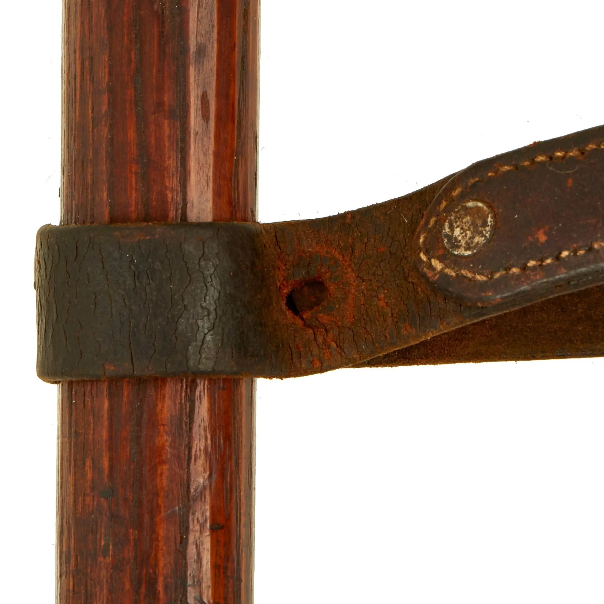 Original U.S. WWI Era Sharpened Nails Trench Club with Lead Filled Head - Featured in Book At Arm's Length V2 on Page 69