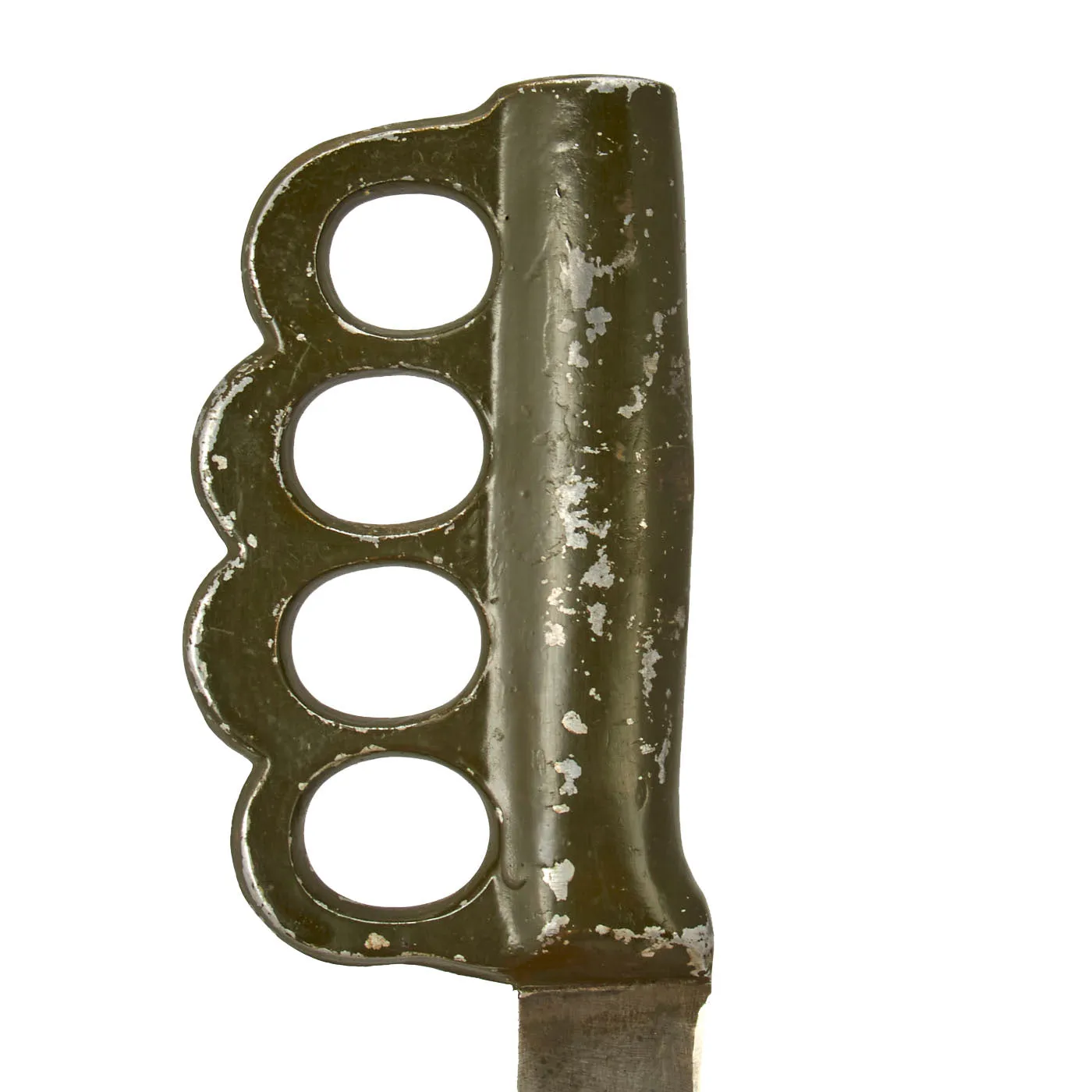 Original U.S. WWII Custom Knuckle Duster Fighting Knife As Seen in Book Signed By Author - Page 292