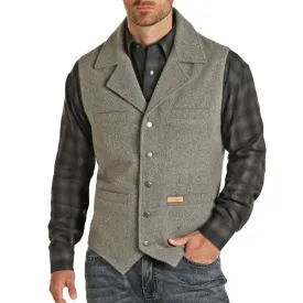 Panhandle Slim Men's Powder River Solid Grey Heather Wool Vest