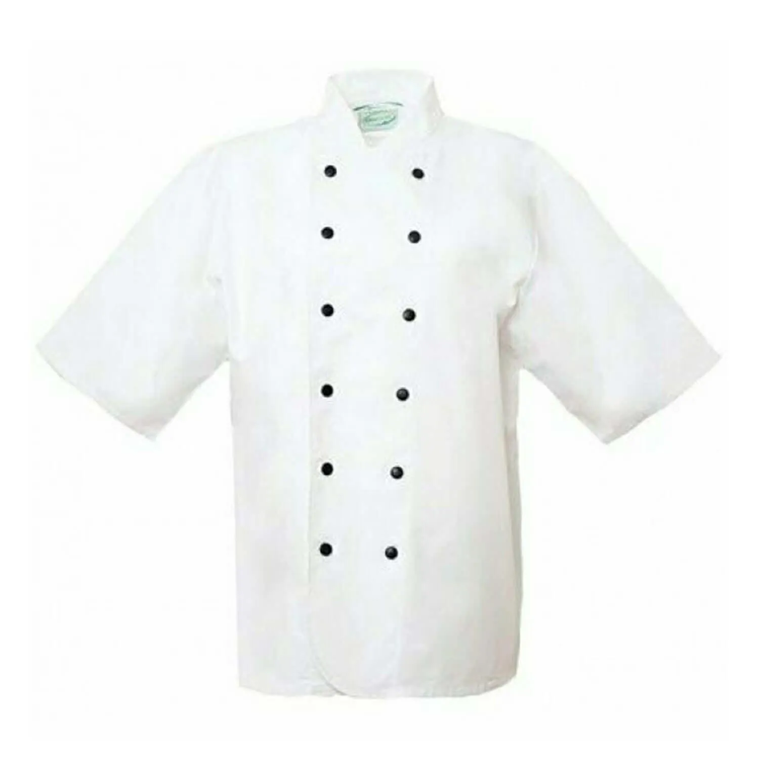 Pegasus Chefwear White EKO Short Sleeve Chef Jackets with Black Poppers