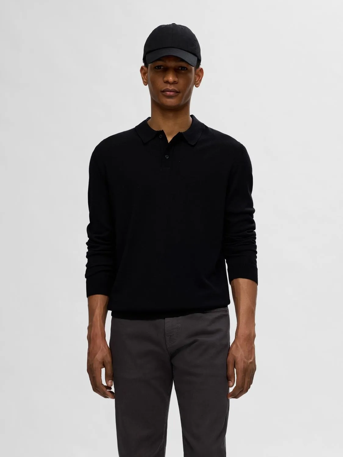 Selected Homme - Long Sleeve Polo Knit