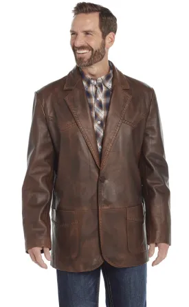 Sidran Men's Stitched Antique Finished Lamb Jacket