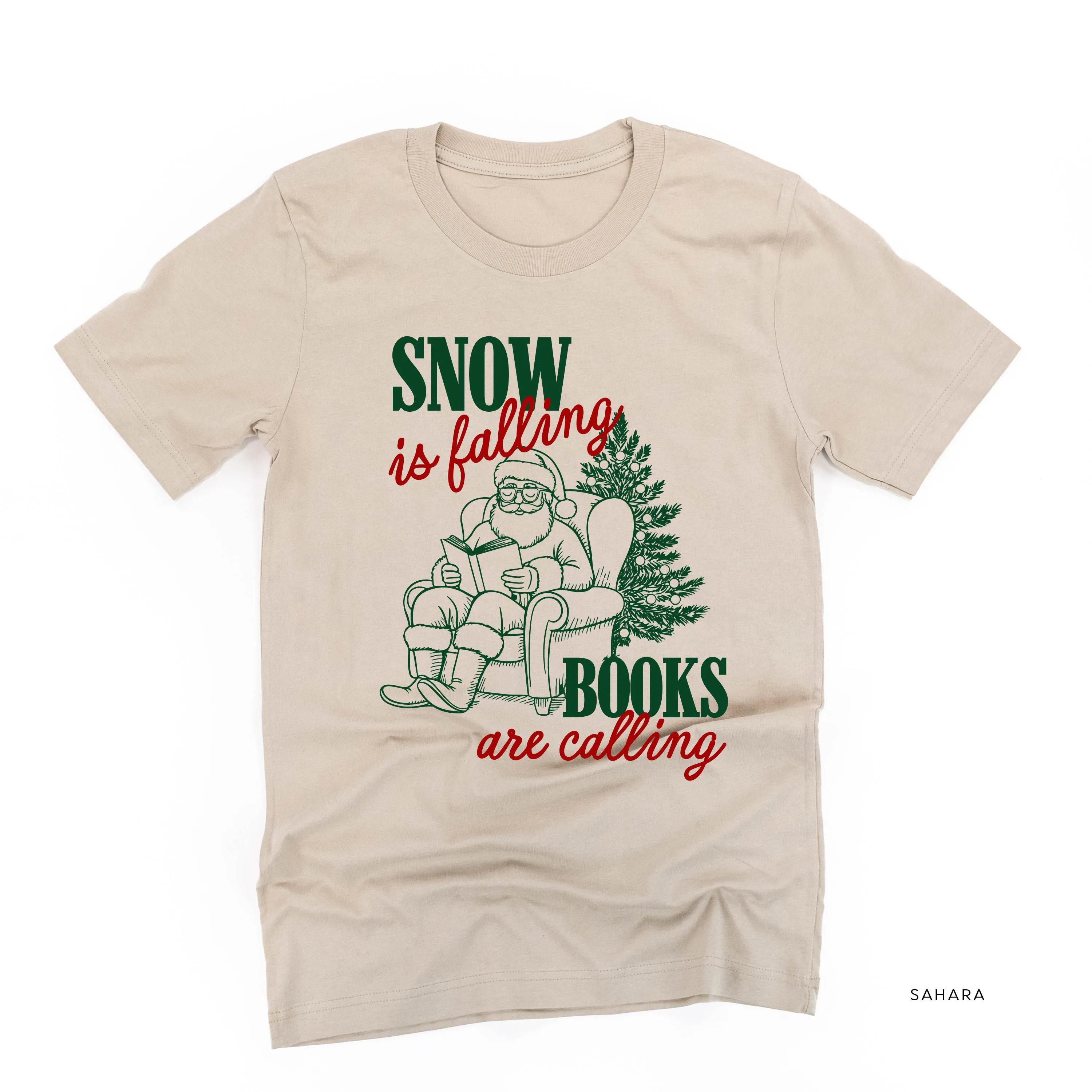 Snow Is Falling Books Are Calling - Unisex Tee