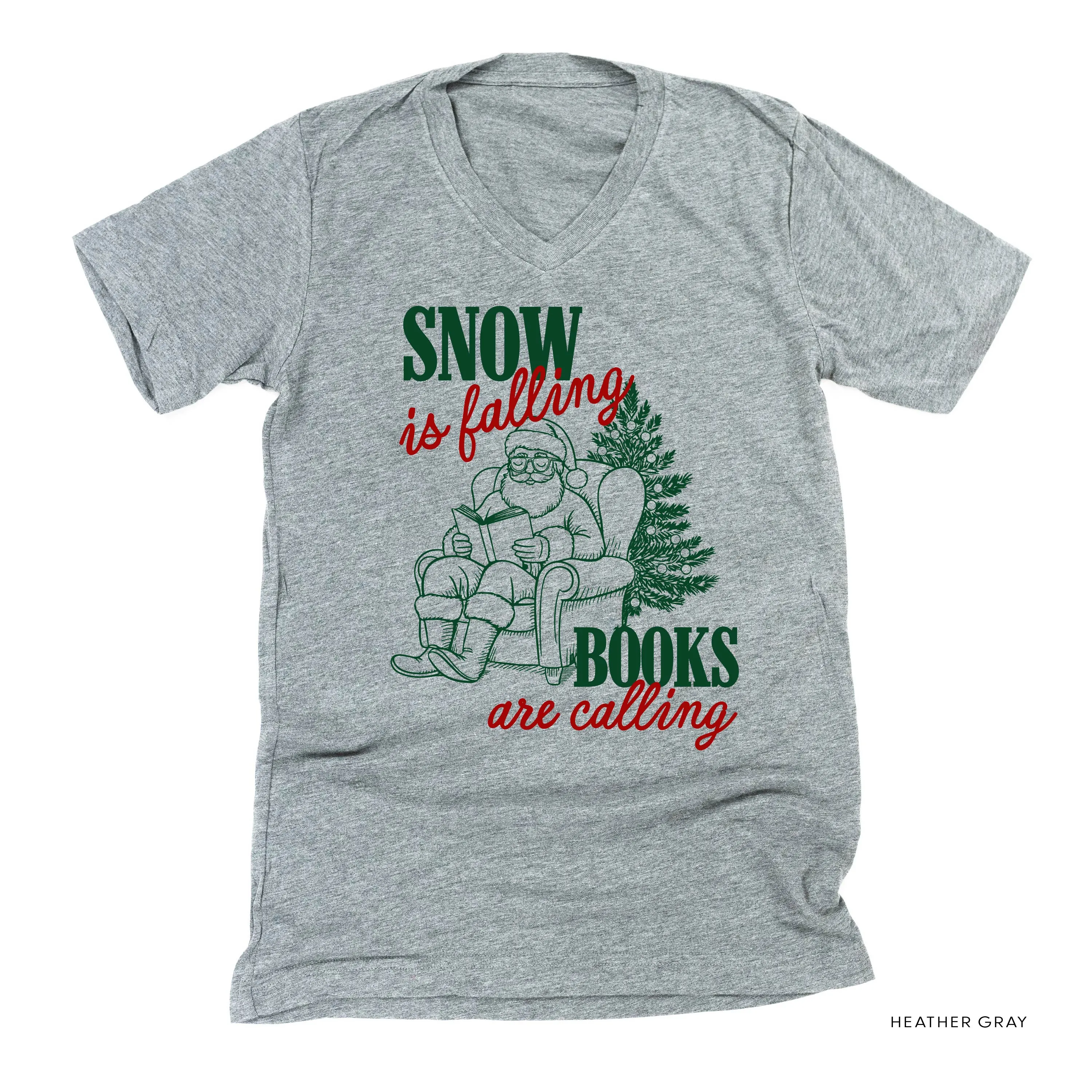 Snow Is Falling Books Are Calling - Unisex Tee