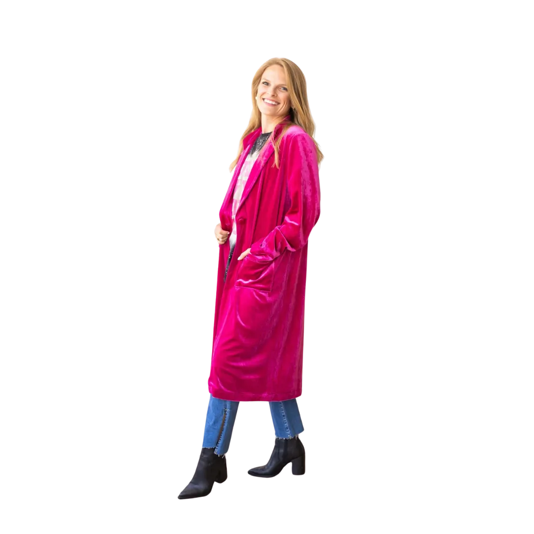 Southern Grace Women's Hard Candy Velvet In Hot Pink Jacket