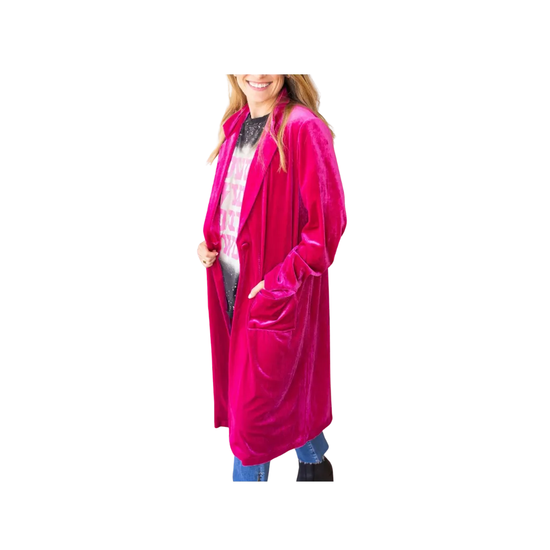 Southern Grace Women's Hard Candy Velvet In Hot Pink Jacket