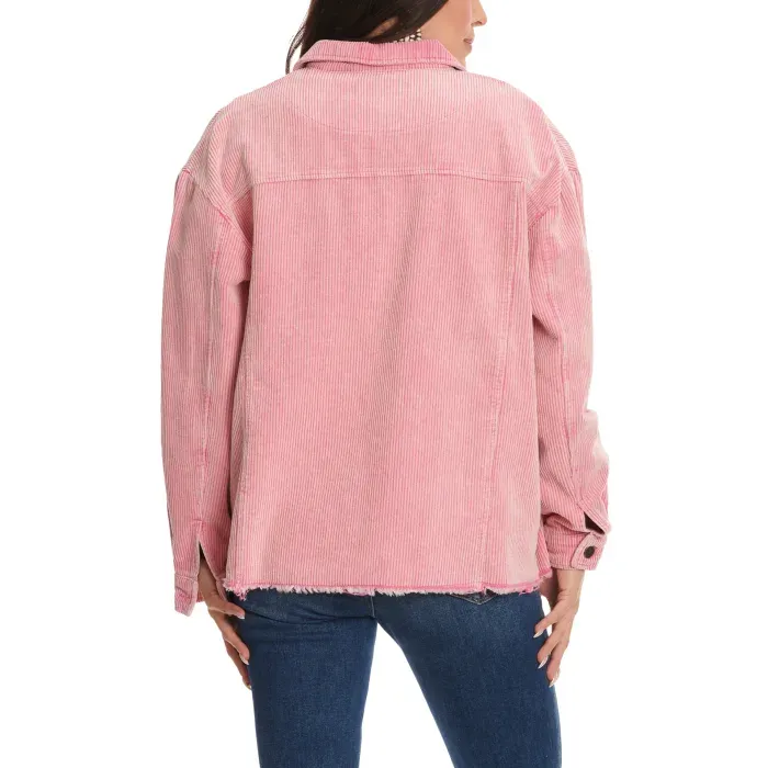 Southern Grace Women's Pink Corduroy Shirt Jacket