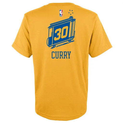 Stephen Curry #30 Golden State Warriors Adidas Throwback Gold Youth Shirt