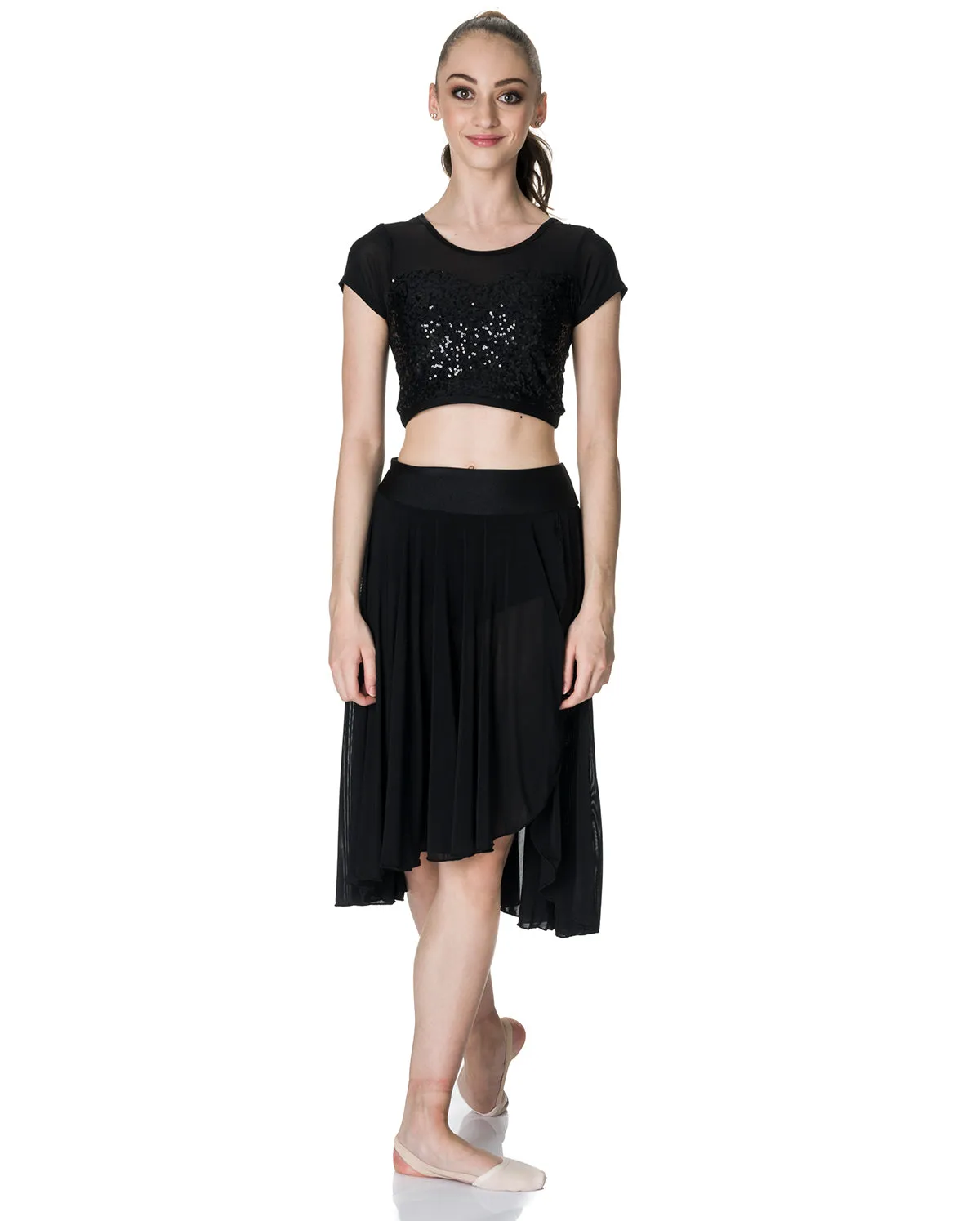 Studio 7, Inspire Mesh Skirt, Black, Adults, ADSK05