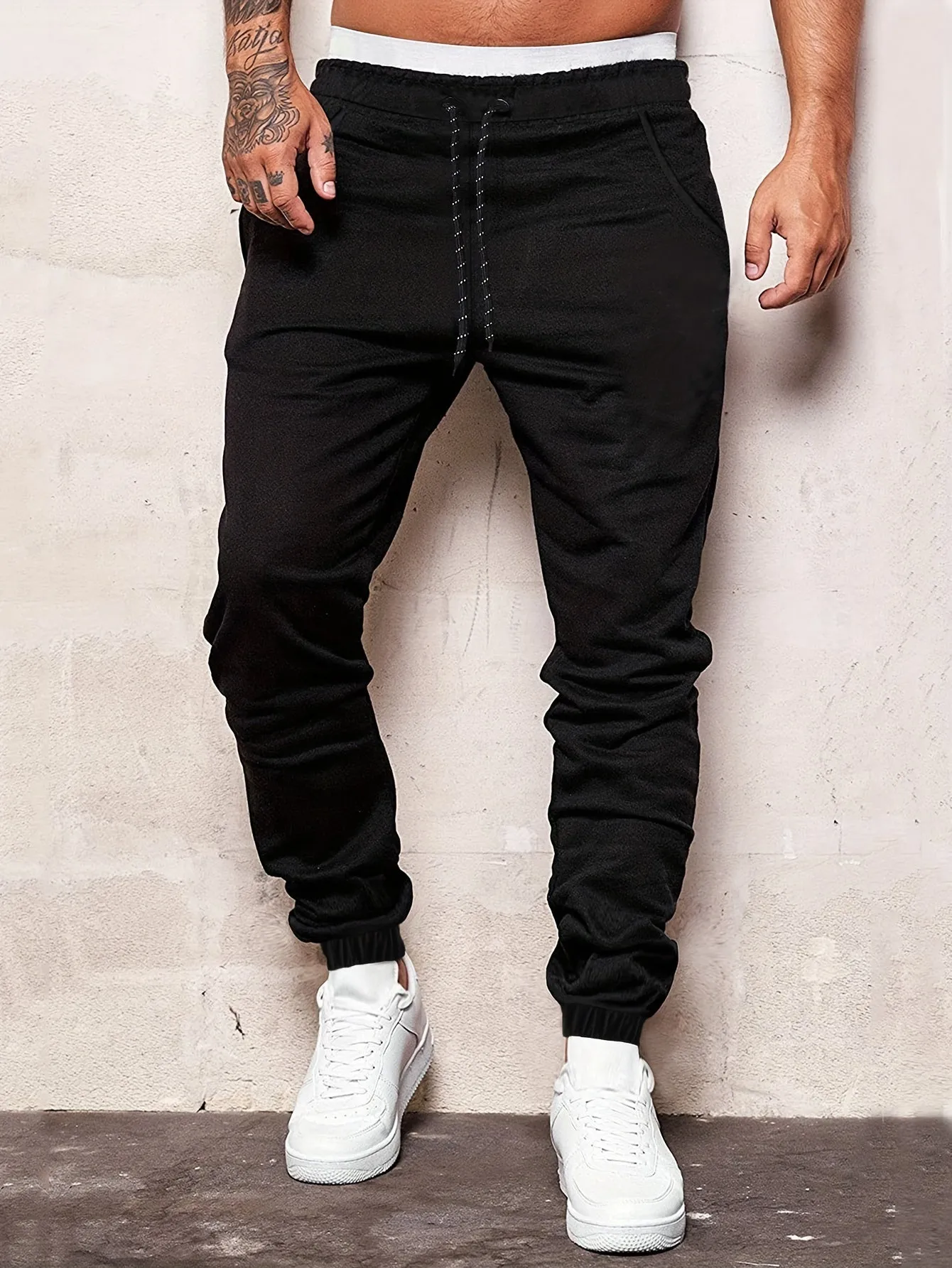 Stylish Mens Joggers Classic Design Waist Drawstring Perfect for Outdoors