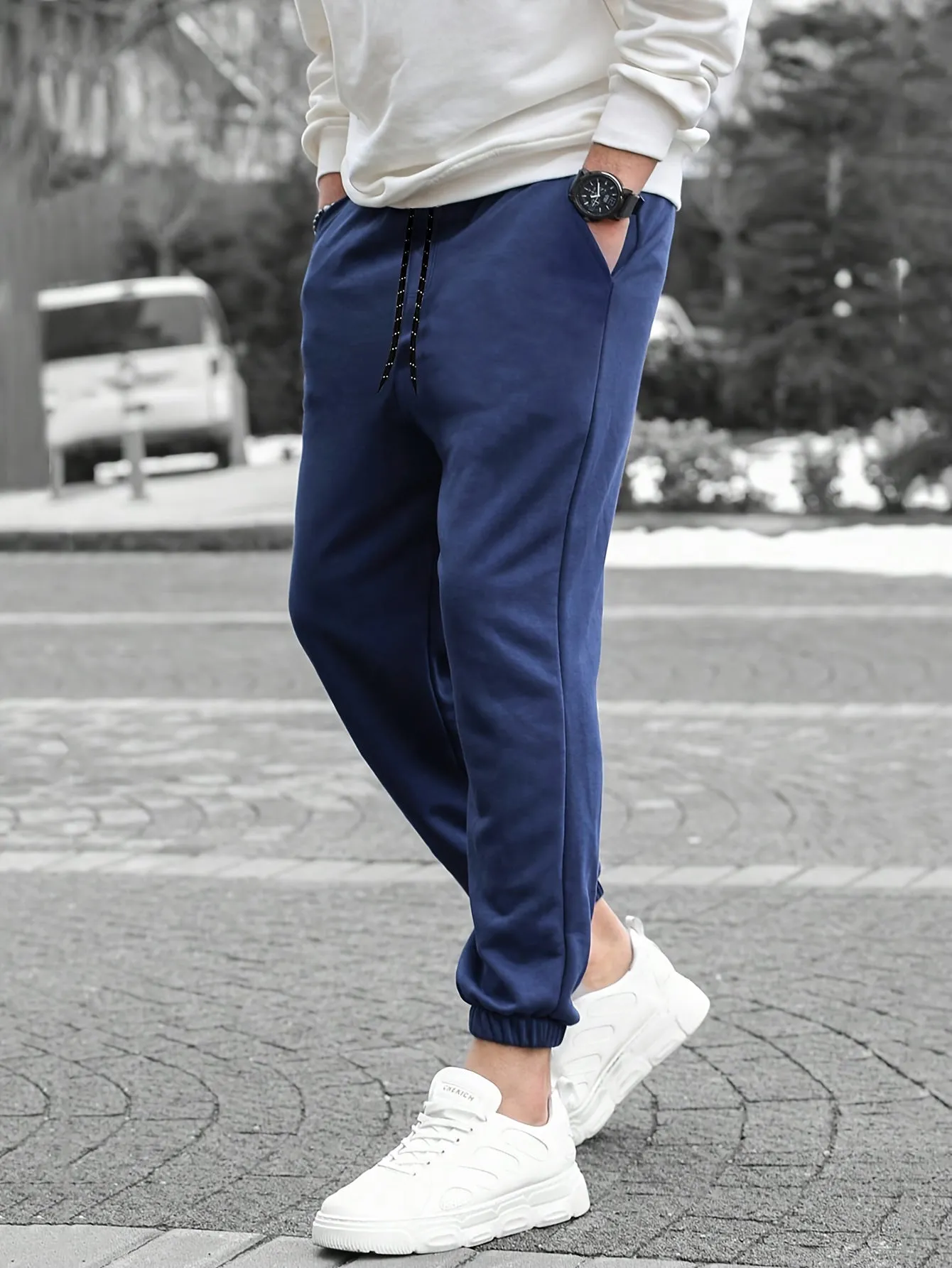 Stylish Mens Joggers Classic Design Waist Drawstring Perfect for Outdoors