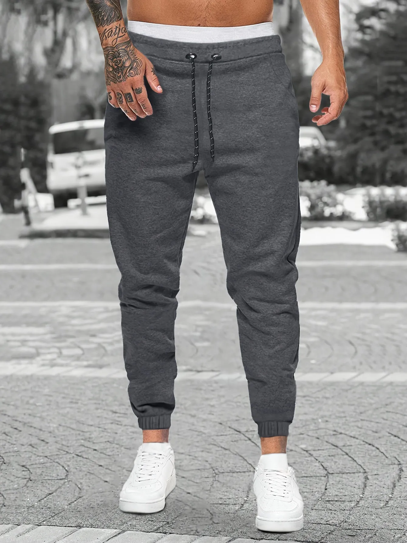 Stylish Mens Joggers Classic Design Waist Drawstring Perfect for Outdoors