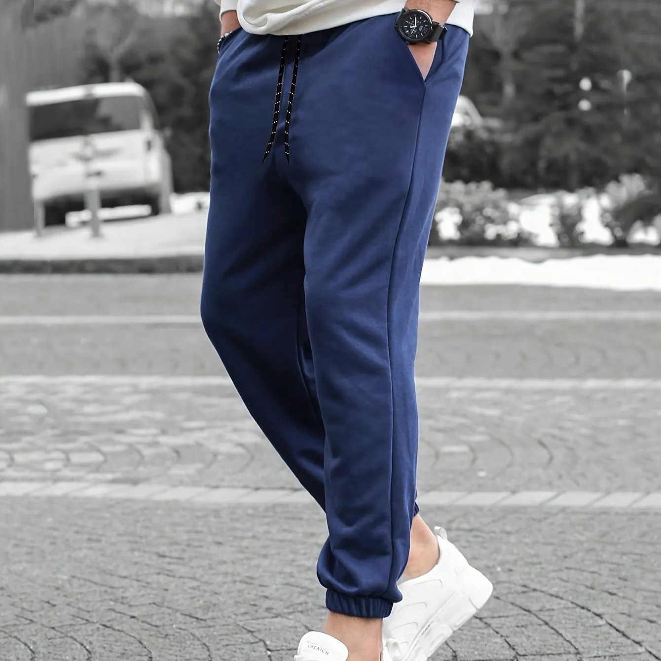 Stylish Mens Joggers Classic Design Waist Drawstring Perfect for Outdoors