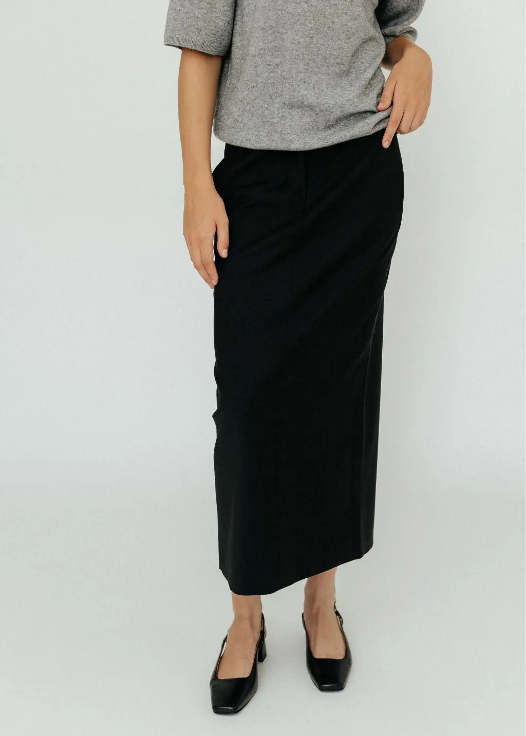 Tibi Tropical Wool Maxi Trouser Skirt