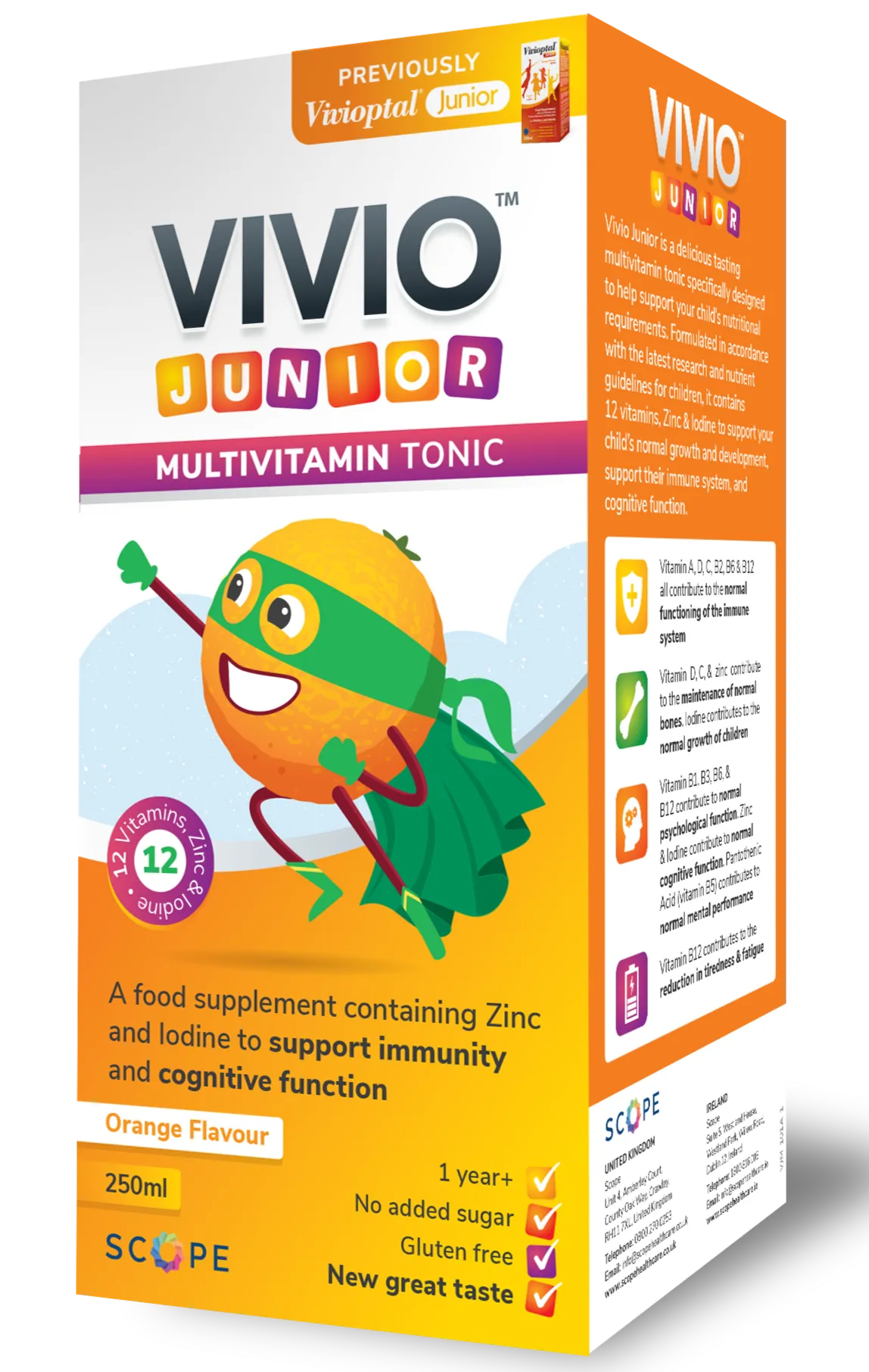 Vivio Junior 250ml - Multivitamin Children's Tonic