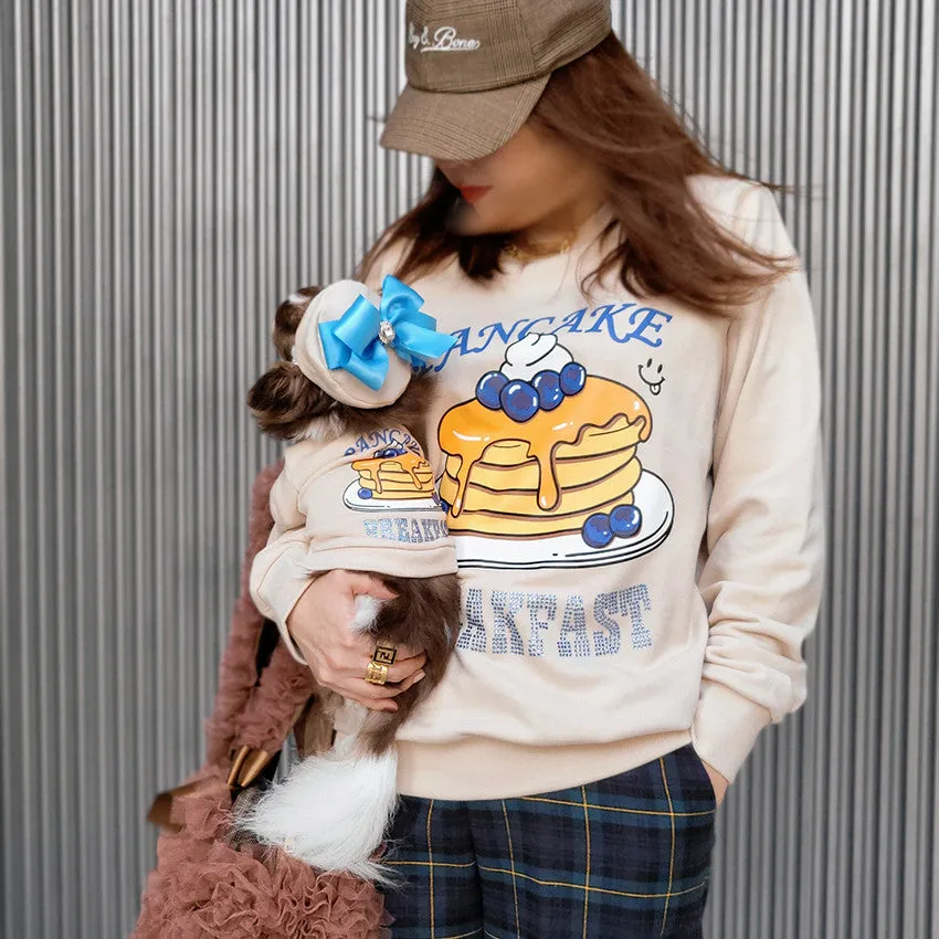 Wooflink Pancake Breakfastt Sweatshirt in Pink